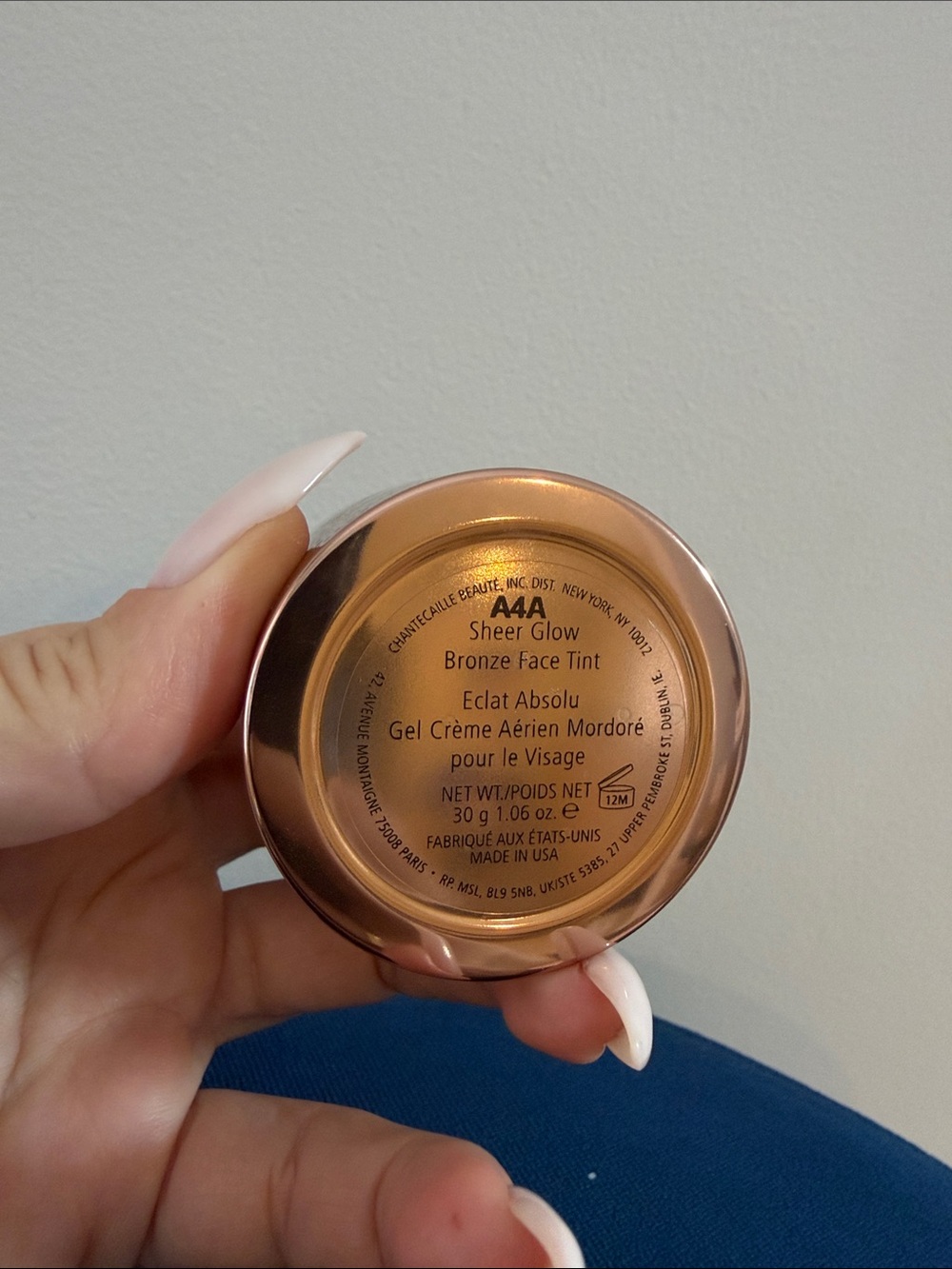 Chantecaille Sheer Glow Bronze Face Tint - Rose Gold and Silver Jar - Picture 2 of 3